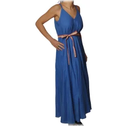 Ottod'Ame Ottod'Ame - Long Dress in Cotton Fabric - Blue - Dresses - Luxury Exclusive Collection - Avvenice