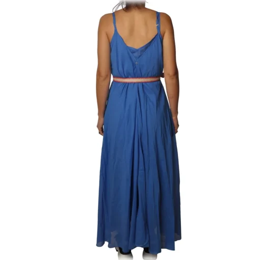 Ottod'Ame Ottod'Ame - Long Dress in Cotton Fabric - Blue - Dresses - Luxury Exclusive Collection - Avvenice