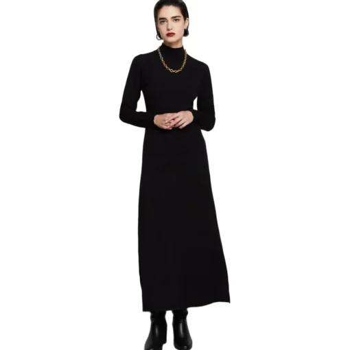 Ottod'Ame Ottod'Ame - Long Dress in Stretch Jersey - Black - Dresses - Luxury Exclusive Collection - Avvenice