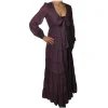 Ottod'Ame Ottod'Ame - Long Dress with Flounces - Purple - Dresses - Luxury Exclusive Collection - Avvenice