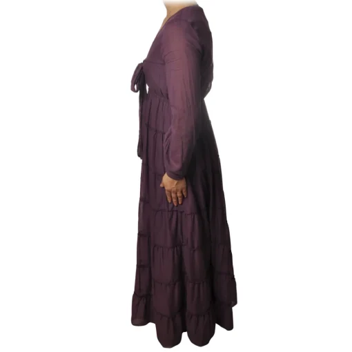 Ottod'Ame Ottod'Ame - Long Dress with Flounces - Purple - Dresses - Luxury Exclusive Collection - Avvenice