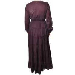 Ottod'Ame Ottod'Ame - Long Dress with Flounces - Purple - Dresses - Luxury Exclusive Collection - Avvenice