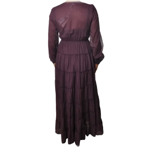 Ottod'Ame Ottod'Ame - Long Dress with Flounces - Purple - Dresses - Luxury Exclusive Collection - Avvenice