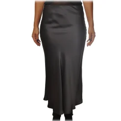 Ottod'Ame Ottod'Ame - Midi Skirt Satin Effect - Smoke - Skirt - Luxury Exclusive Collection - Avvenice