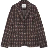 Ottod'Ame Ottod'Ame - Optical Pattern Waisted Jacket - Brown - Jacket - Luxury Exclusive Collection - Avvenice