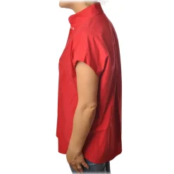 Ottod'Ame Ottod'Ame - Oversized Sleeveless Shirt - Red - Shirt - Luxury Exclusive Collection - Avvenice