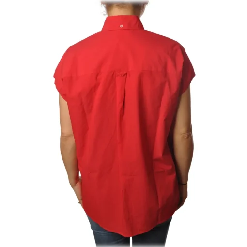 Ottod'Ame Ottod'Ame - Oversized Sleeveless Shirt - Red - Shirt - Luxury Exclusive Collection - Avvenice