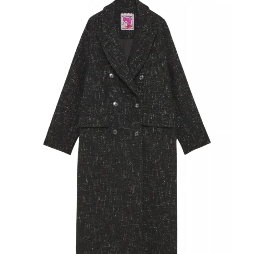 Ottod'Ame Ottod'Ame - Salt and Pepper Fabric Long Coat - Black - Jacket - Luxury Exclusive Collection - Avvenice^ Jackets