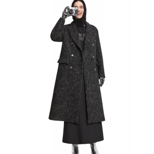 Ottod'Ame Ottod'Ame - Salt and Pepper Fabric Long Coat - Black - Jacket - Luxury Exclusive Collection - Avvenice^ Jackets