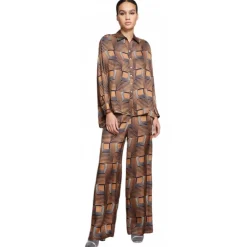Ottod'Ame Ottod'Ame - Shirt in Optical Geometric Pattern - Multicolour - Shirt - Luxury Exclusive Collection - Avvenice