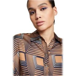 Ottod'Ame Ottod'Ame - Shirt in Optical Geometric Pattern - Multicolour - Shirt - Luxury Exclusive Collection - Avvenice