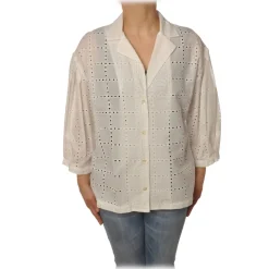 Ottod'Ame Ottod'Ame - Shirt With 3/4 Sleeves - White - Shirt - Luxury Exclusive Collection - Avvenice
