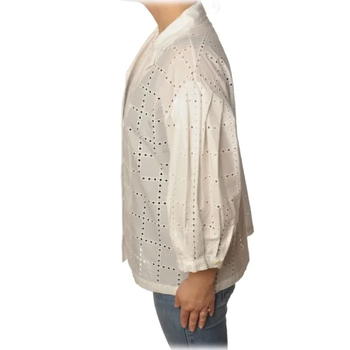 Ottod'Ame Ottod'Ame - Shirt With 3/4 Sleeves - White - Shirt - Luxury Exclusive Collection - Avvenice