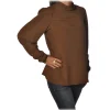 Ottod'Ame Ottod'Ame - Shirt with Puff Sleeve - Tobacco - Shirt - Luxury Exclusive Collection - Avvenice