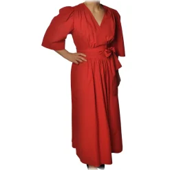 Ottod'Ame Ottod'Ame - Short Dress Iin Light Cotton Fabric - Red - Dresses - Luxury Exclusive Collection - Avvenice