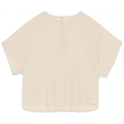 Ottod'Ame Ottod'Ame - Short Sleeve Blouse with Buttons - Cream - Shirt - Luxury Exclusive Collection - Avvenice^ Shirts