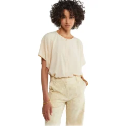 Ottod'Ame Ottod'Ame - Short Sleeve Blouse with Buttons - Cream - Shirt - Luxury Exclusive Collection - Avvenice^ Shirts
