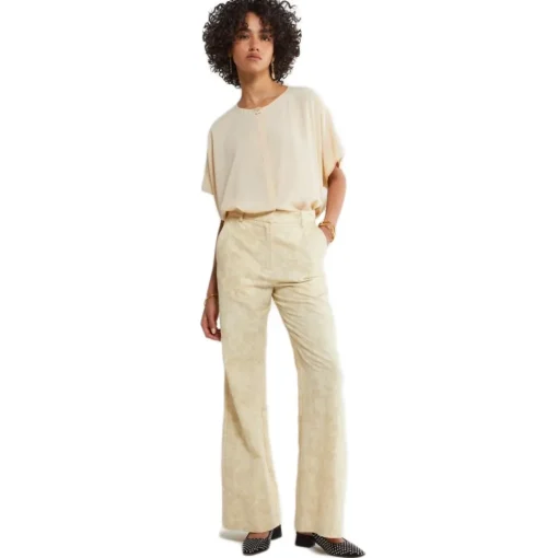 Ottod'Ame Ottod'Ame - Short Sleeve Blouse with Buttons - Cream - Shirt - Luxury Exclusive Collection - Avvenice^ Shirts