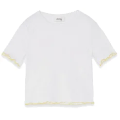 Ottod'Ame Ottod'Ame - Short T-Shirt with Coloured Hem - White - T-Shirt - Luxury Exclusive Collection - Avvenice^ T-shirt