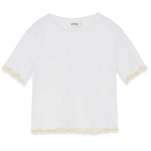 Ottod'Ame Ottod'Ame - Short T-Shirt with Coloured Hem - White - T-Shirt - Luxury Exclusive Collection - Avvenice^ T-shirt