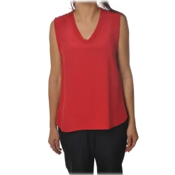 Ottod'Ame Ottod'Ame - Silk Tank Top with Wide Shoulder Strap - Red - Top - Luxury Exclusive Collection - Avvenice^ Tops