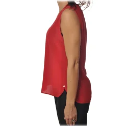 Ottod'Ame Ottod'Ame - Silk Tank Top with Wide Shoulder Strap - Red - Top - Luxury Exclusive Collection - Avvenice^ Tops