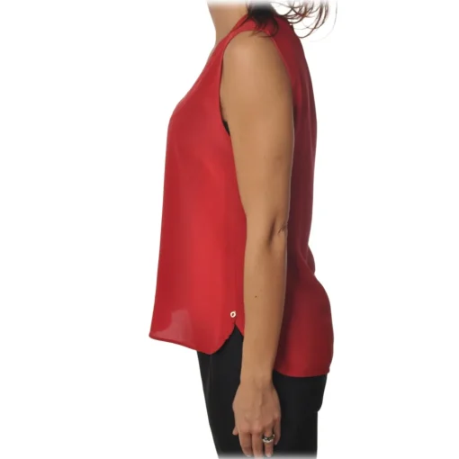 Ottod'Ame Ottod'Ame - Silk Tank Top with Wide Shoulder Strap - Red - Top - Luxury Exclusive Collection - Avvenice^ Tops