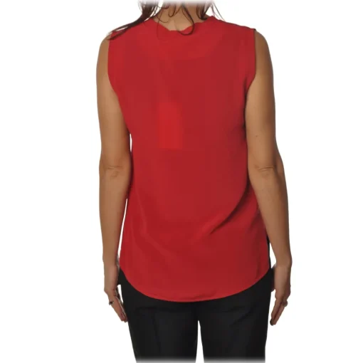 Ottod'Ame Ottod'Ame - Silk Tank Top with Wide Shoulder Strap - Red - Top - Luxury Exclusive Collection - Avvenice^ Tops
