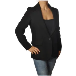 Ottod'Ame Ottod'Ame - Single Breasted One Button Jacket - Black - Jacket - Luxury Exclusive Collection - Avvenice^ Jackets