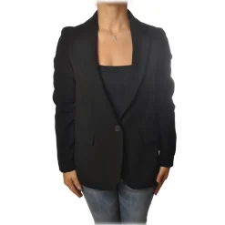 Ottod'Ame Ottod'Ame - Single Breasted One Button Jacket - Black - Jacket - Luxury Exclusive Collection - Avvenice^ Jackets