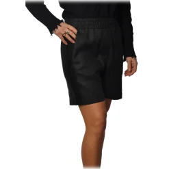 Ottod'Ame Ottod'Ame - Skirt in Linen Fabric - Black - Skirt - Luxury Exclusive Collection - Avvenice