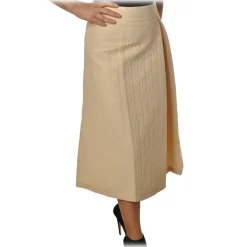Ottod'Ame Ottod'Ame - Skirt With Strap - Cream - Skirt - Luxury Exclusive Collection - Avvenice^ Skirts