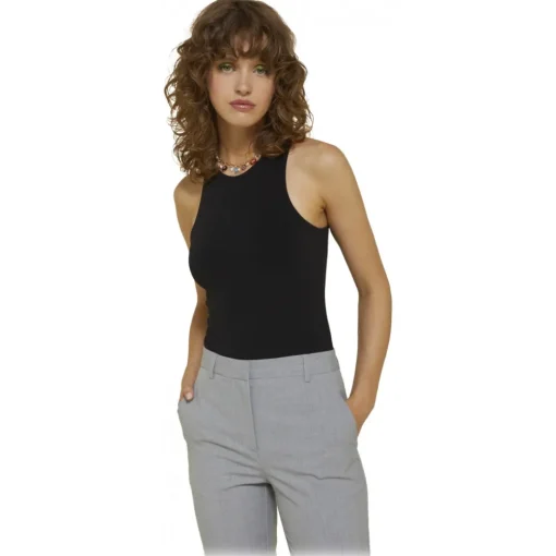 Ottod'Ame Ottod'Ame - Stretch Collar Top - Black - Top - Luxury Exclusive Collection - Avvenice^ Tops
