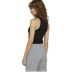 Ottod'Ame Ottod'Ame - Stretch Collar Top - Black - Top - Luxury Exclusive Collection - Avvenice^ Tops