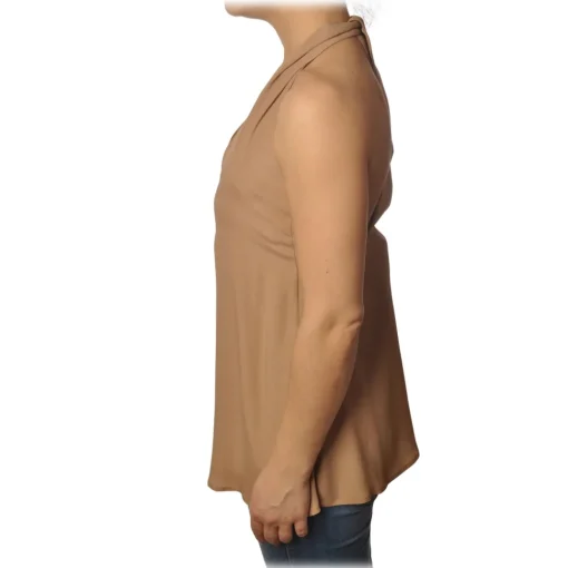 Ottod'Ame Ottod'Ame - Tank Top with Open Back - Beige - Top - Luxury Exclusive Collection - Avvenice