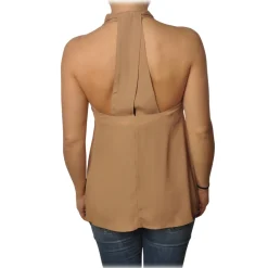 Ottod'Ame Ottod'Ame - Tank Top with Open Back - Beige - Top - Luxury Exclusive Collection - Avvenice