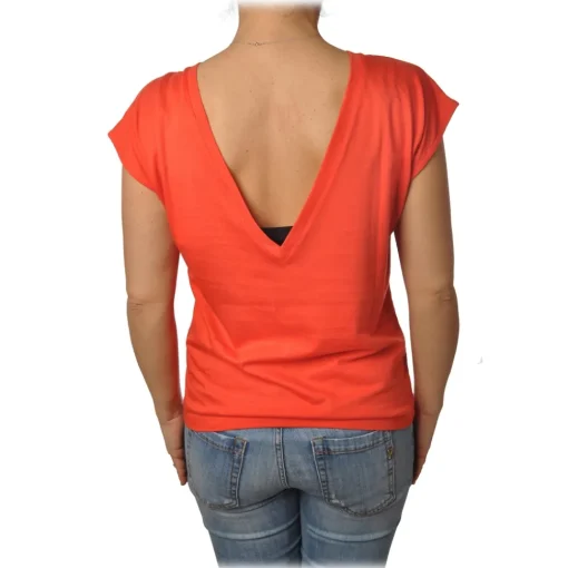 Ottod'Ame Ottod'Ame - Tank Top with Wide Shoulder Strap - Fluo Orange - Top - Luxury Exclusive Collection - Avvenice^ Tops