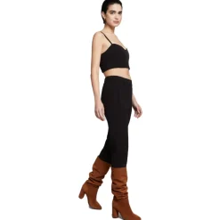Ottod'Ame Ottod'Ame - Tapered Leg Trousers with Elasticated Waist - Black - Trousers - Luxury Exclusive Collection - Avvenice^ Trousers