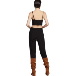 Ottod'Ame Ottod'Ame - Tapered Leg Trousers with Elasticated Waist - Black - Trousers - Luxury Exclusive Collection - Avvenice^ Trousers