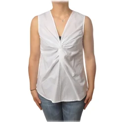 Ottod'Ame Ottod'Ame - Top with Knot Detail - White - Top - Luxury Exclusive Collection - Avvenice