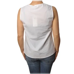 Ottod'Ame Ottod'Ame - Top with Knot Detail - White - Top - Luxury Exclusive Collection - Avvenice