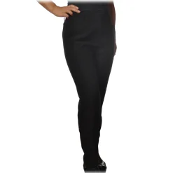 Ottod'Ame Ottod'Ame - Trousers in Combed Fabric - Black - Trousers - Luxury Exclusive Collection - Avvenice