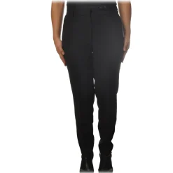 Ottod'Ame Ottod'Ame - Trousers in Combed Fabric - Black - Trousers - Luxury Exclusive Collection - Avvenice