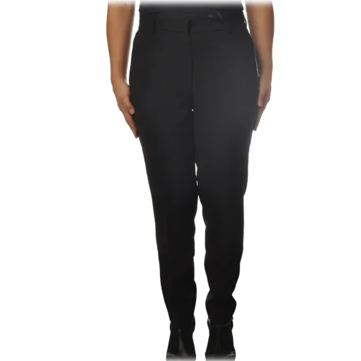 Ottod'Ame Ottod'Ame - Trousers in Combed Fabric - Black - Trousers - Luxury Exclusive Collection - Avvenice