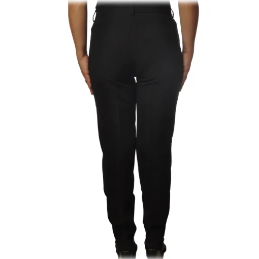 Ottod'Ame Ottod'Ame - Trousers in Combed Fabric - Black - Trousers - Luxury Exclusive Collection - Avvenice
