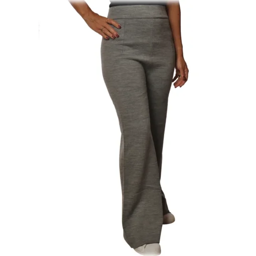 Ottod'Ame Ottod'Ame - Trousers in Mesh Fabric - Grey - Trousers - Luxury Exclusive Collection - Avvenice