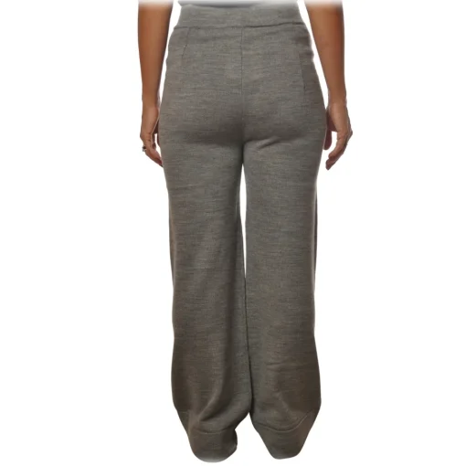 Ottod'Ame Ottod'Ame - Trousers in Mesh Fabric - Grey - Trousers - Luxury Exclusive Collection - Avvenice