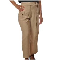 Ottod'Ame Ottod'Ame - Trousers with Strap and Sash - Beige - Trousers - Luxury Exclusive Collection - Avvenice^ Trousers