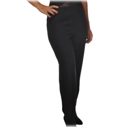 Ottod'Ame Ottod'Ame - Trousers with Tapered Leg - Black - Trousers - Luxury Exclusive Collection - Avvenice^ Trousers