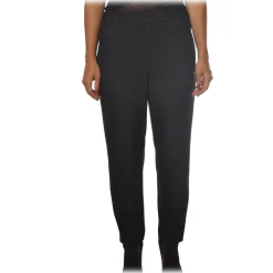 Ottod'Ame Ottod'Ame - Trousers with Tapered Leg - Black - Trousers - Luxury Exclusive Collection - Avvenice^ Trousers